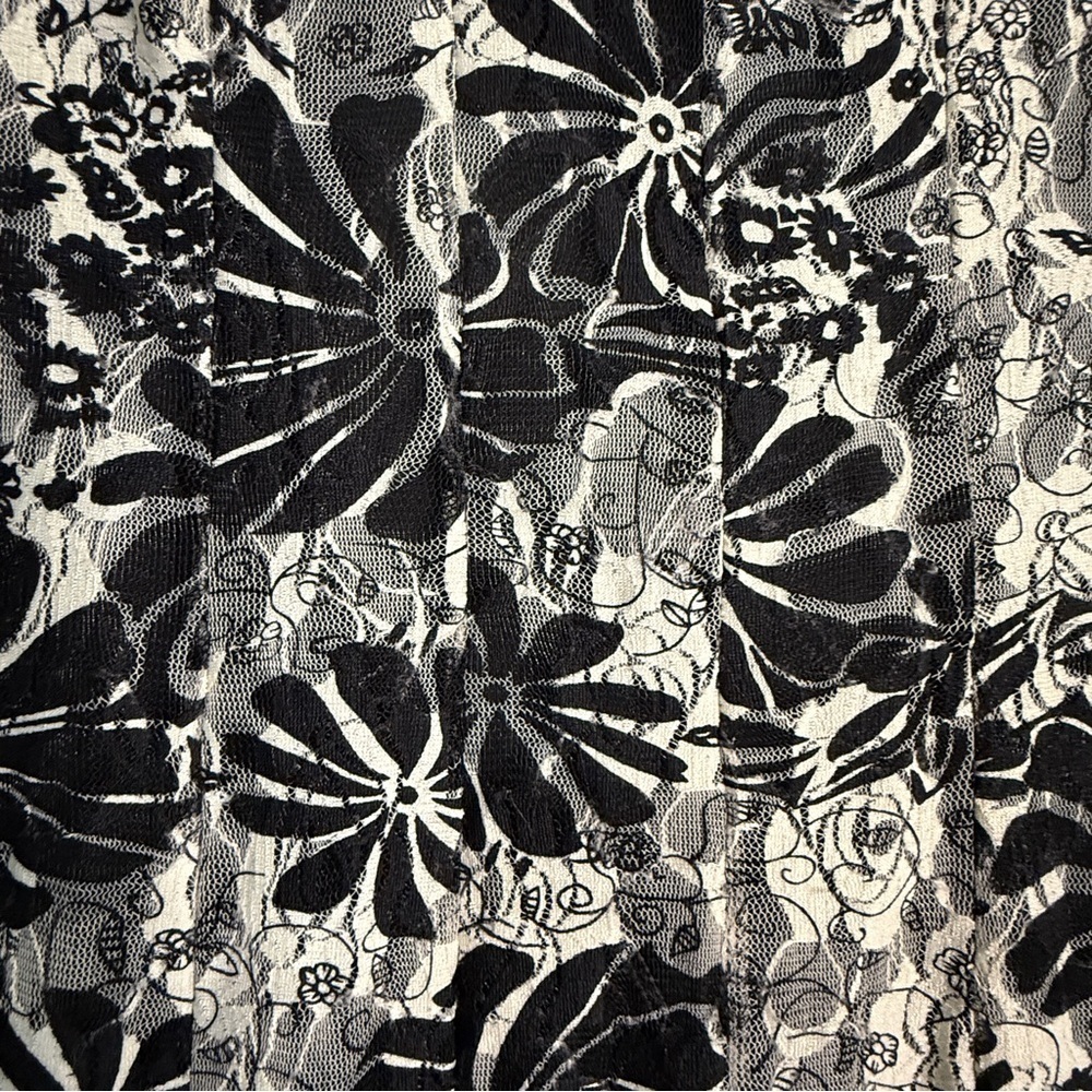 Perceptions Black, Gray & White Patterned Midi Dr… - image 3